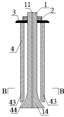 Active-passive expansion hook type anchor rod