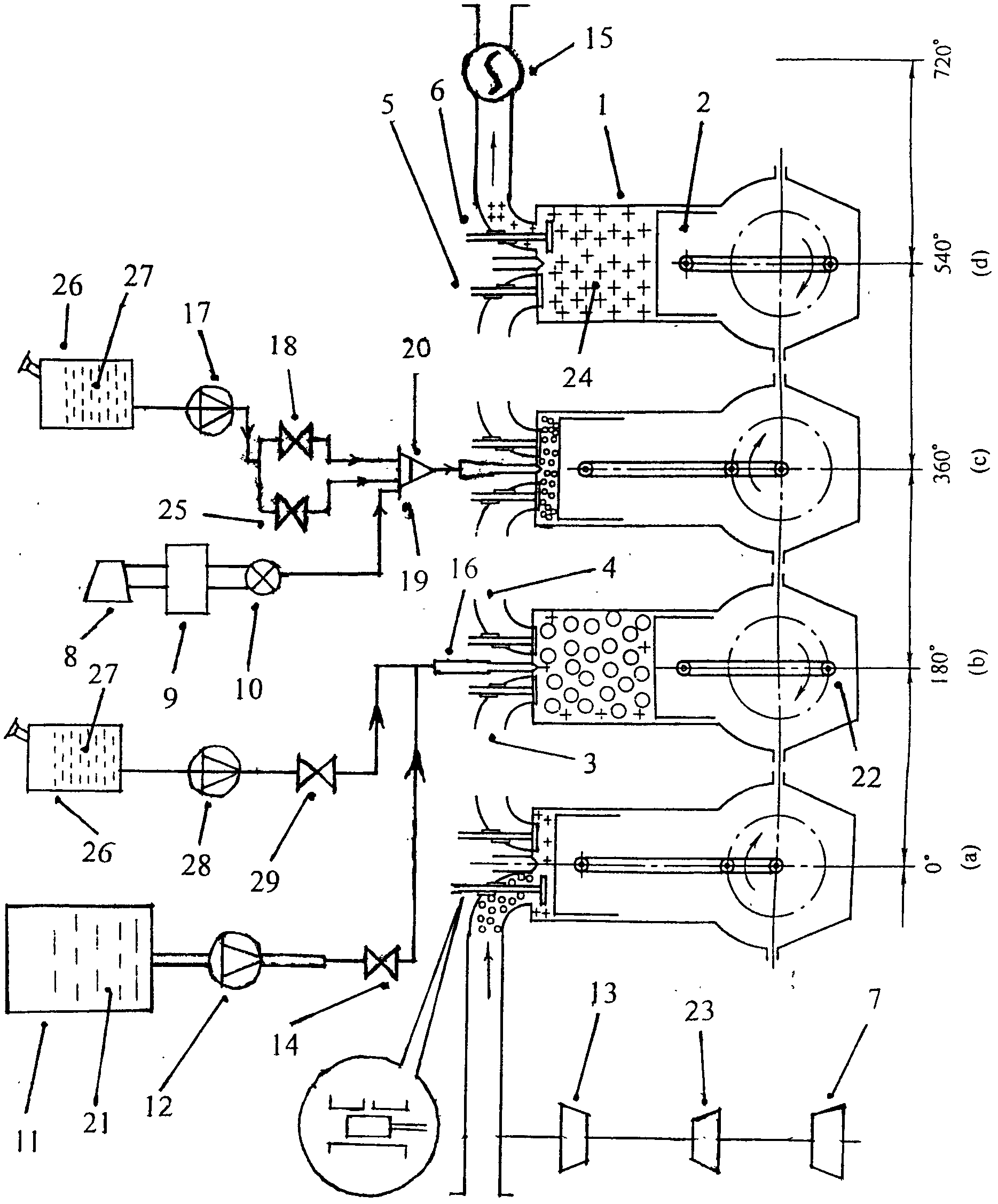 Cylinder interior fuel air ultra-high-pressure highly-mixed direct-injection micro-emission high-energy-saving system master component