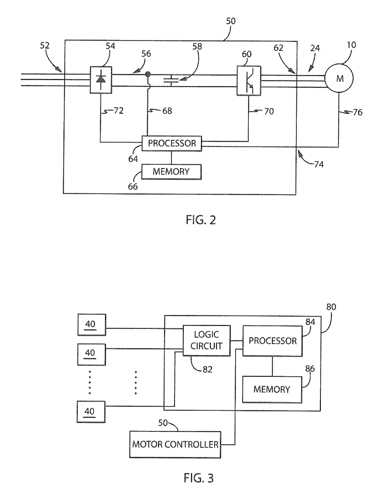 System and method for detection of motor vibration