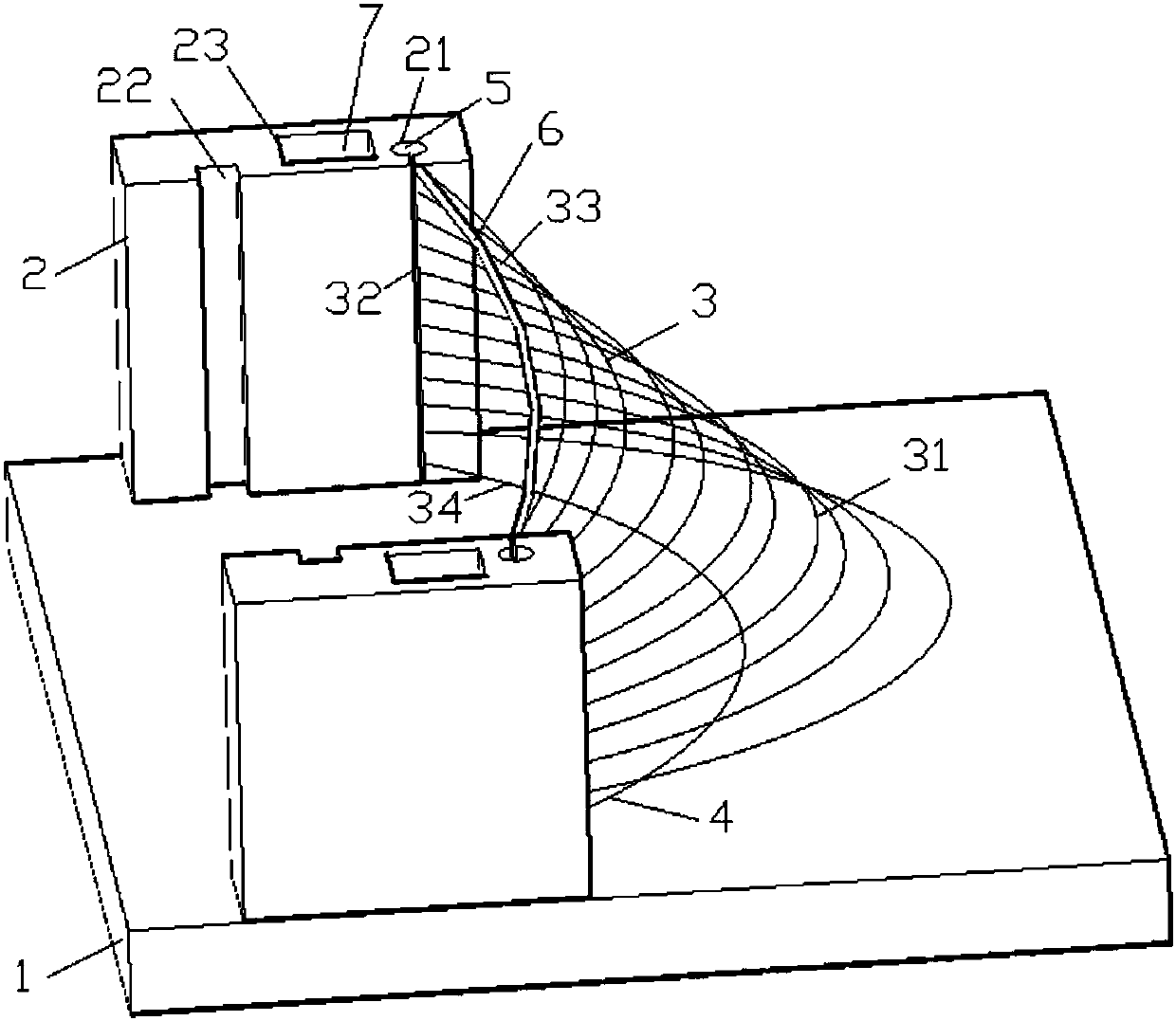 A pocket flexible retaining dam