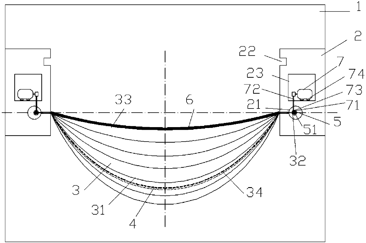 A pocket flexible retaining dam