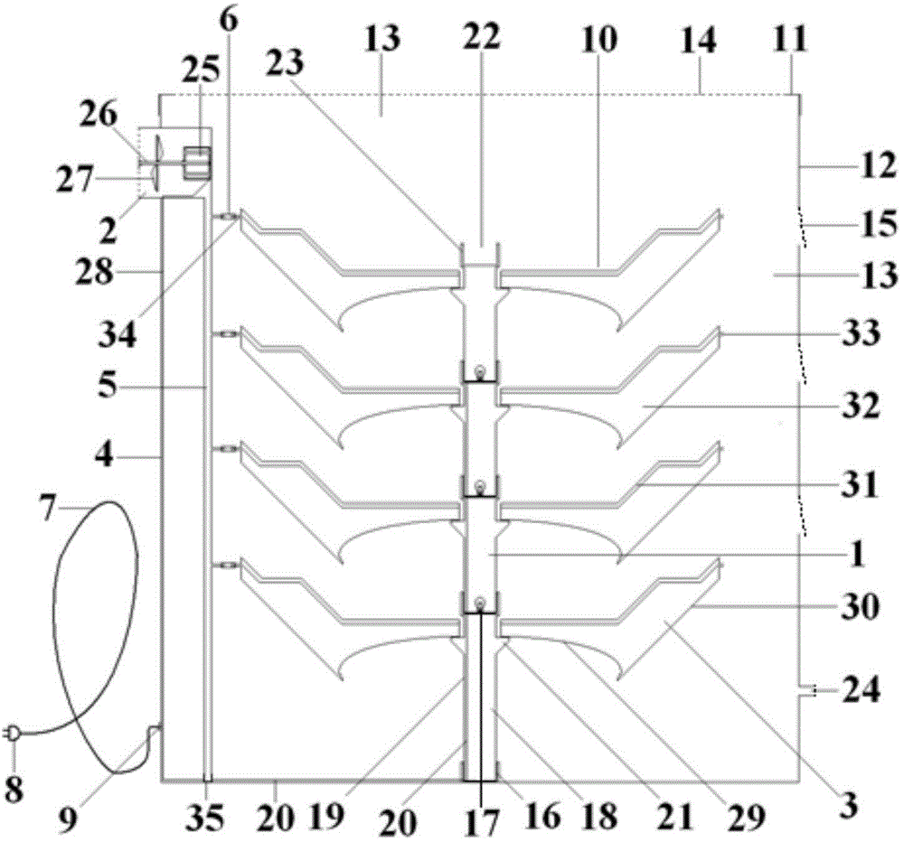 Micro-ecology automatic water condensation type layered springtail feeding device