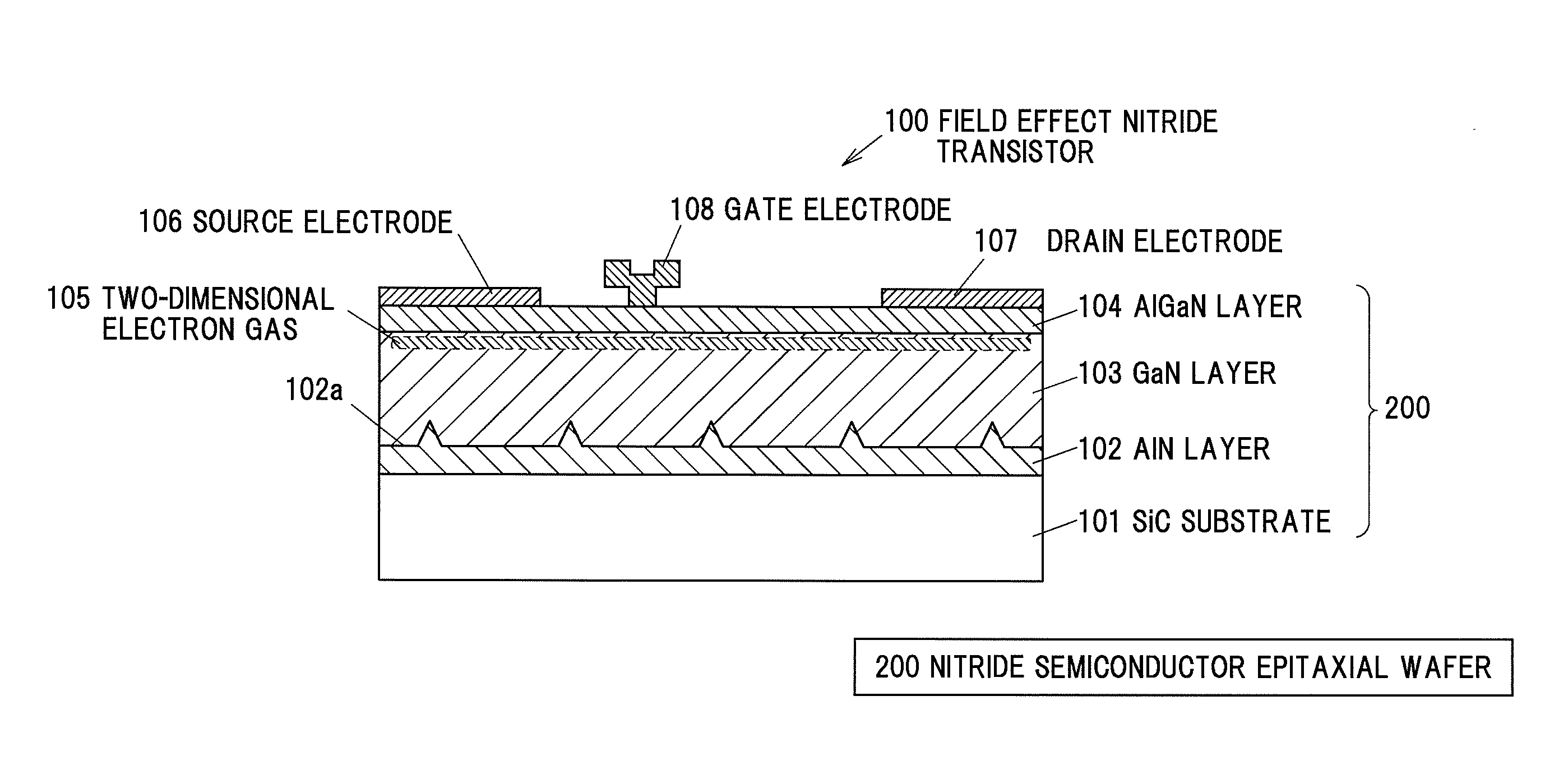 Nitride semiconductor epitaxial wafer and field effect nitride transistor