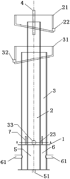 Liquid and solid fluidized bed sorting machine for three products and working method thereof
