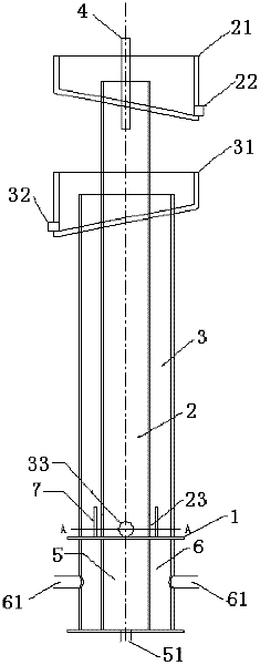Liquid and solid fluidized bed sorting machine for three products and working method thereof