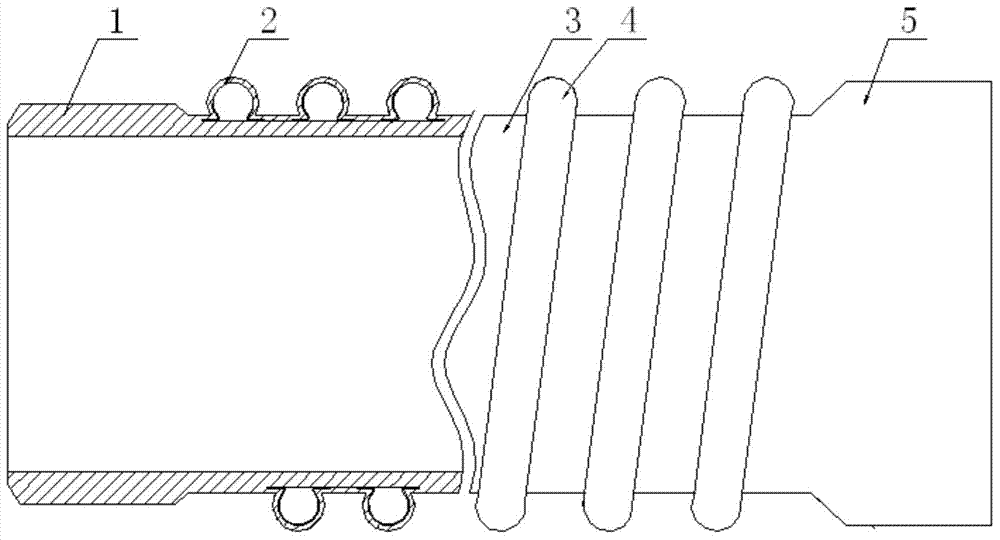 Polyethylene wound structured wall pipe with steel framework and method for manufacturing polyethylene wound structured wall pipe