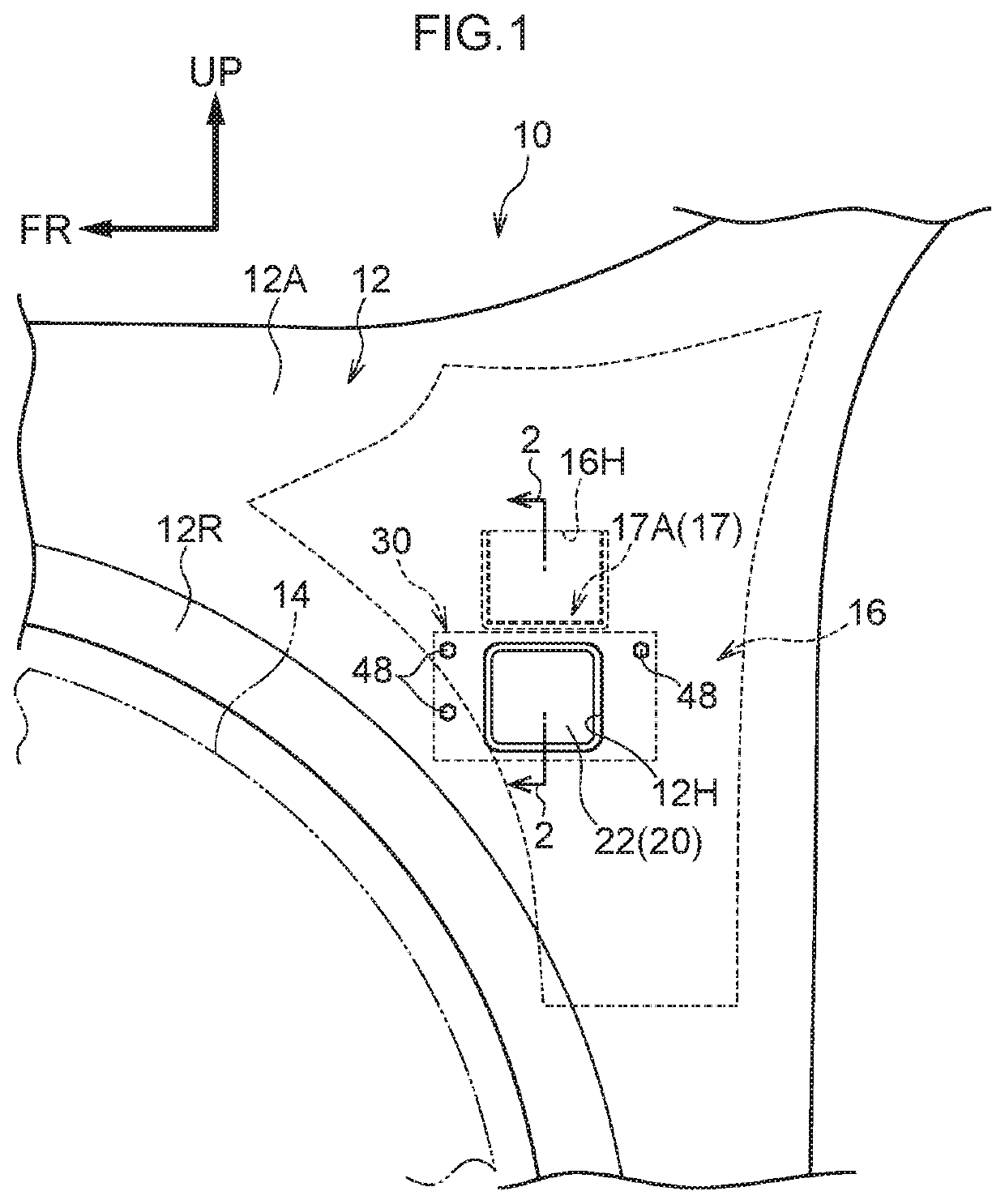 Sensor mounting structure for vehicle