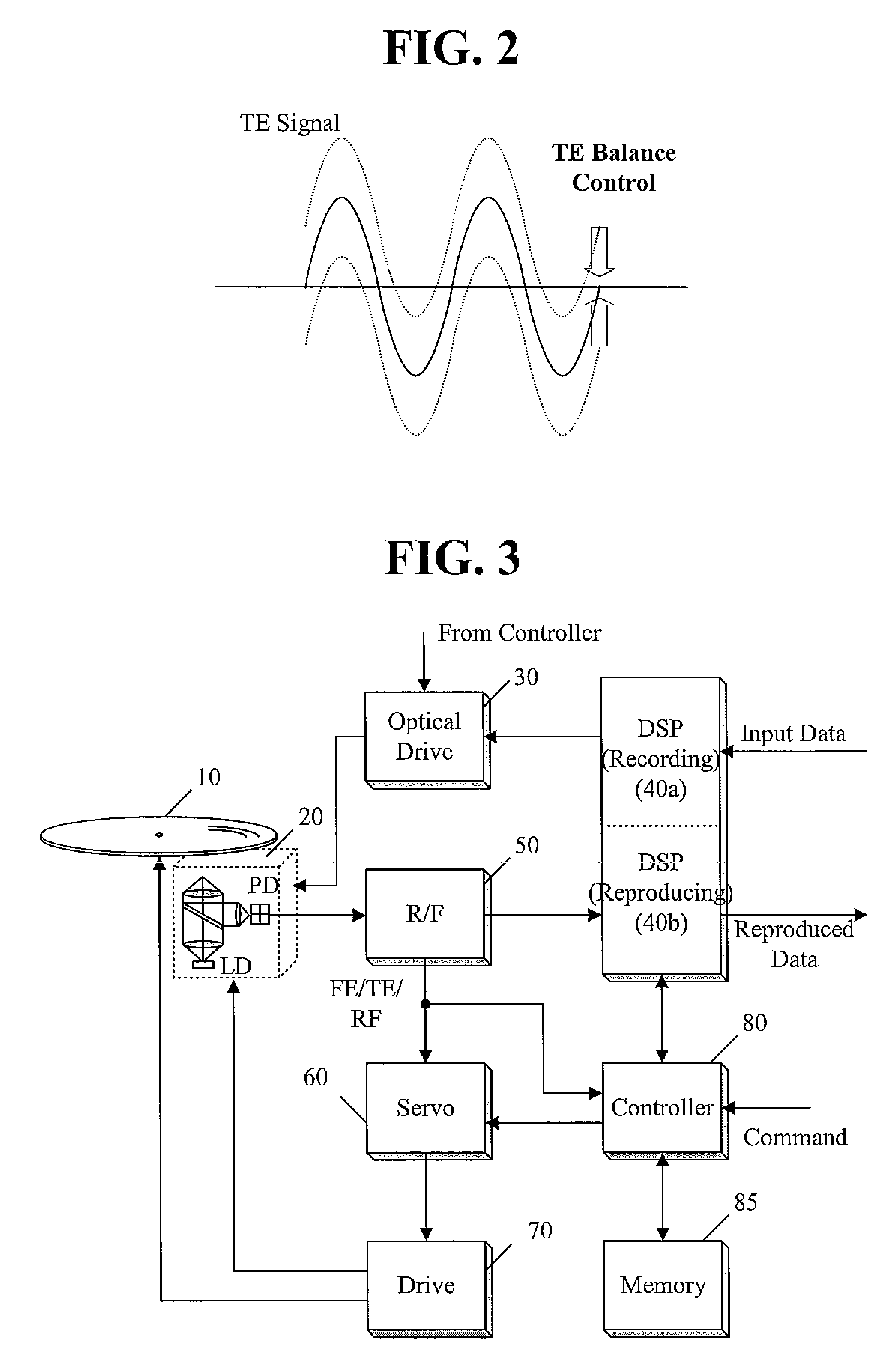 Apparatus and method for controlling tracking error balance in optical disc apparatus