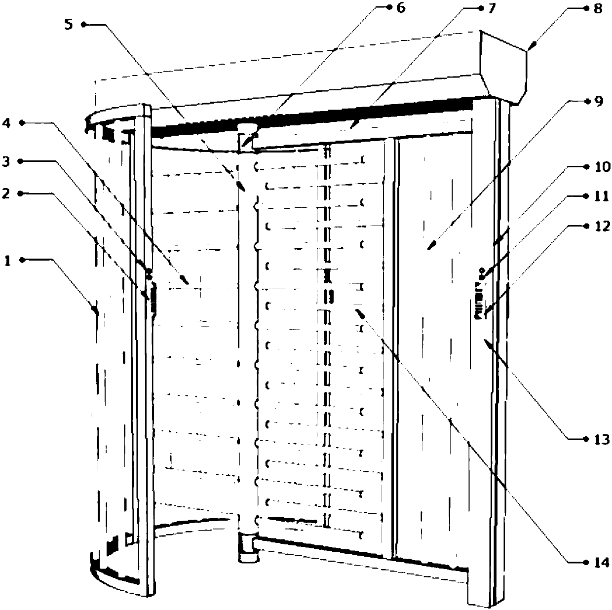 Two-wing anti-trailing and freight transport integrated full-height brake