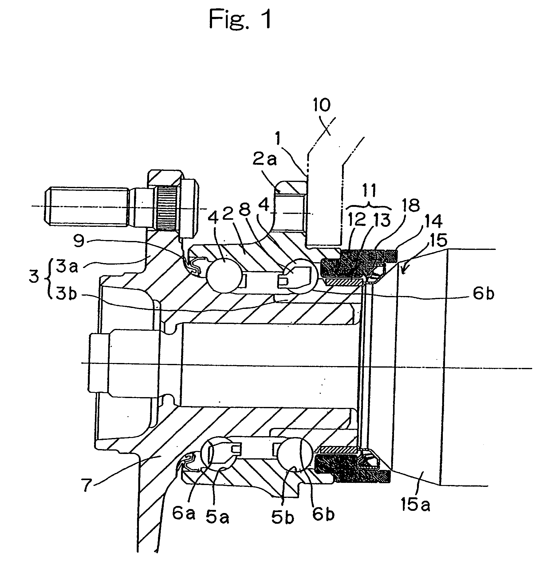Rotation detecting device and wheel support bearing assembly utilizing the same