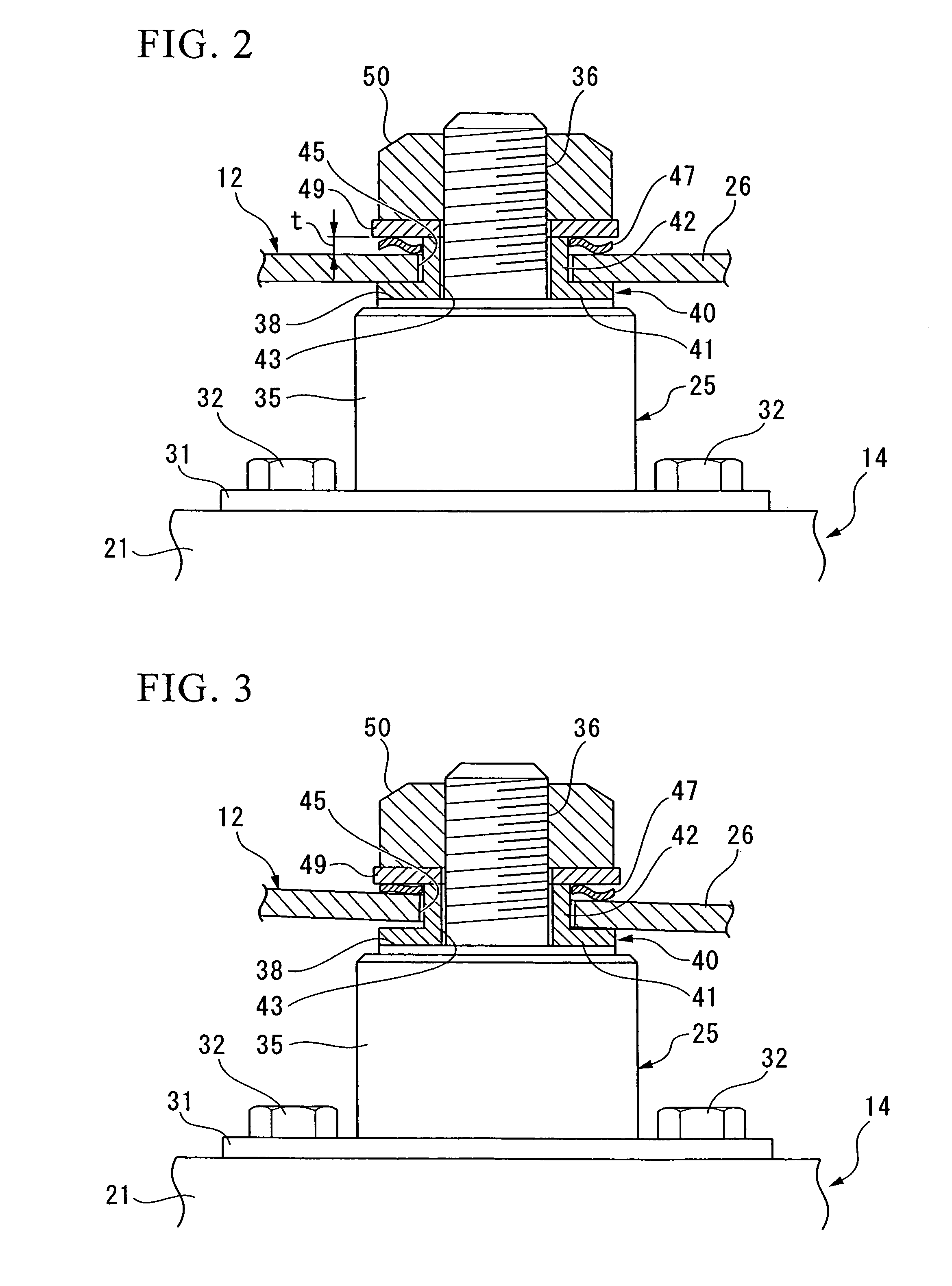 Load cell attachment structure