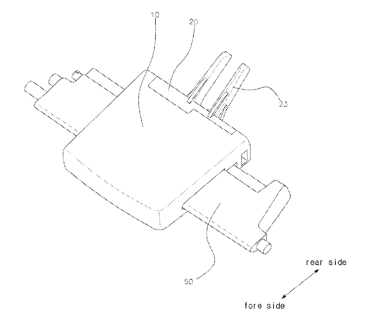 Structure of wing-knob for air vent