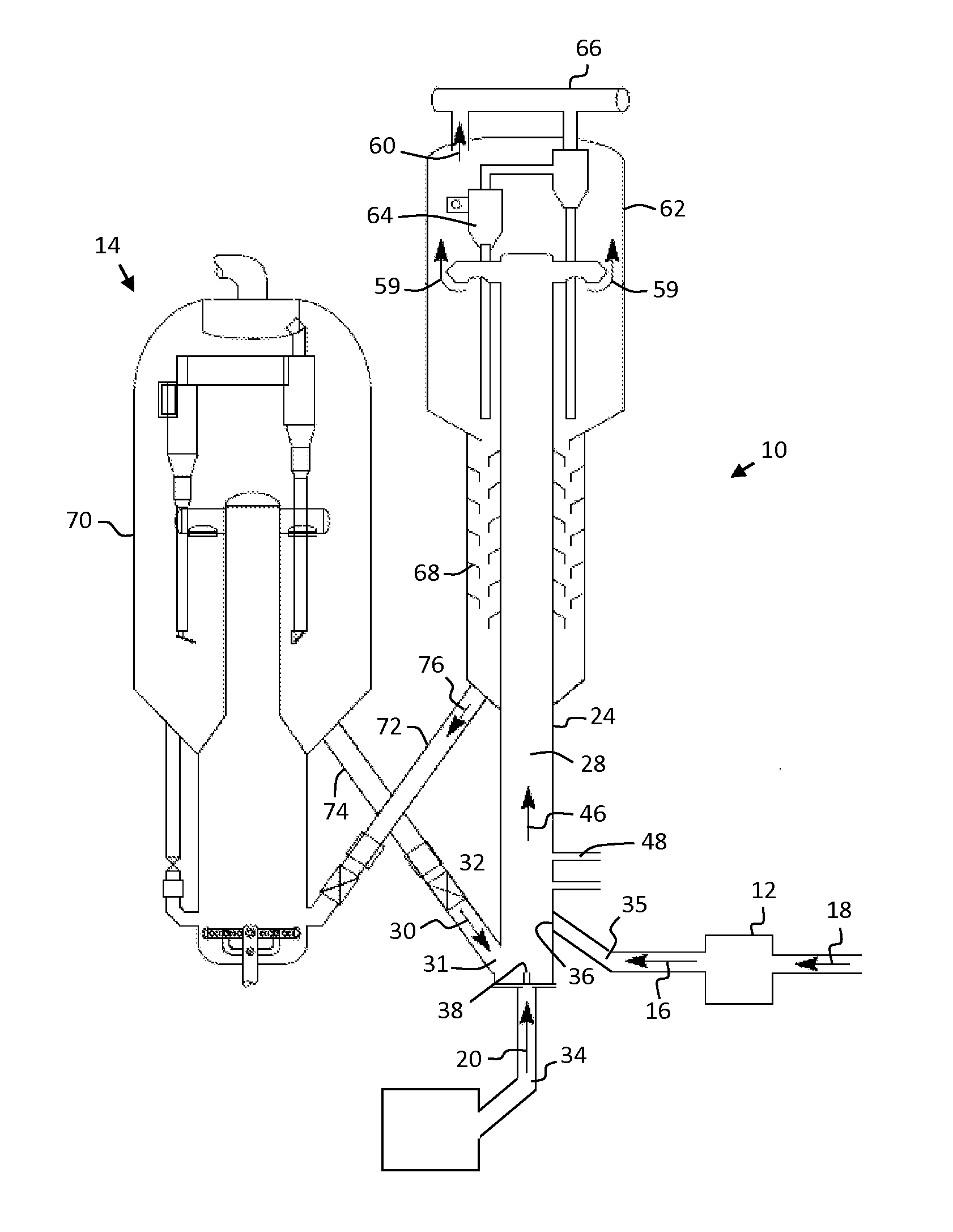 Fcc units, apparatuses and methods for processing pyrolysis oil and hydrocarbon streams