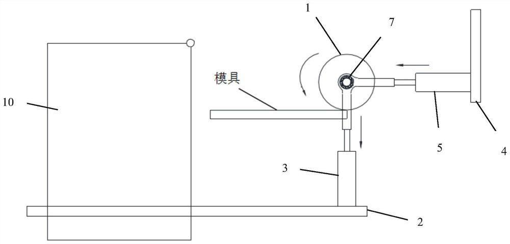 Automatic mold stripping device for rubber double-layer plate mold