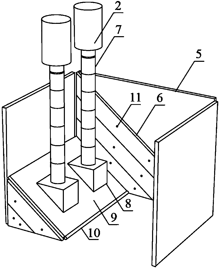 Physical model apparatus and physical model apparatus method for simulating inclined rock stratums with different inclination angles
