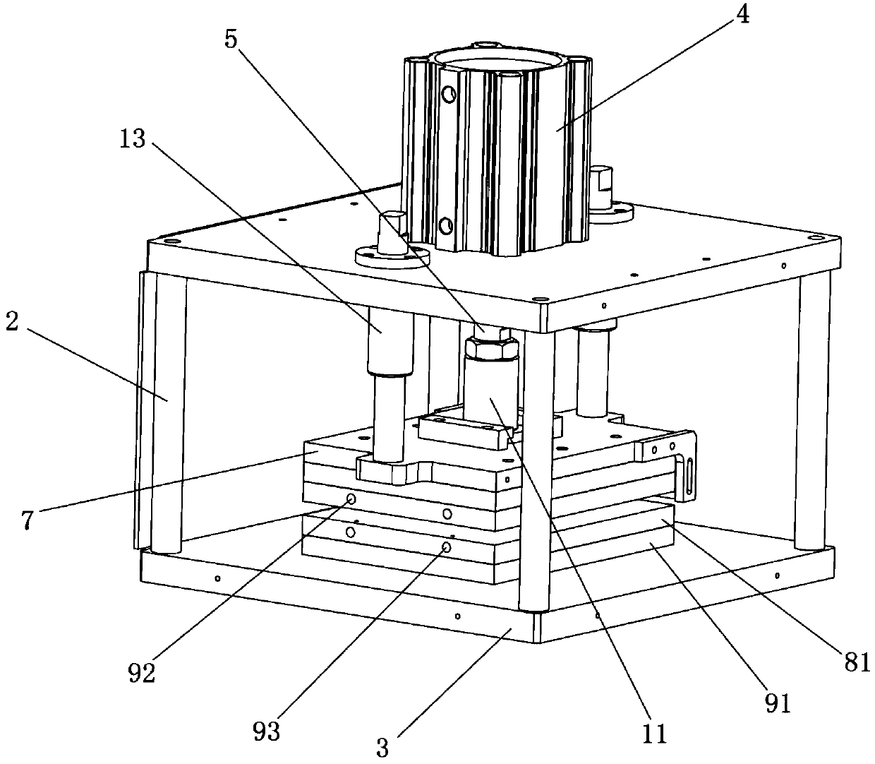 Hot-pressing resistance measuring machine for battery cells