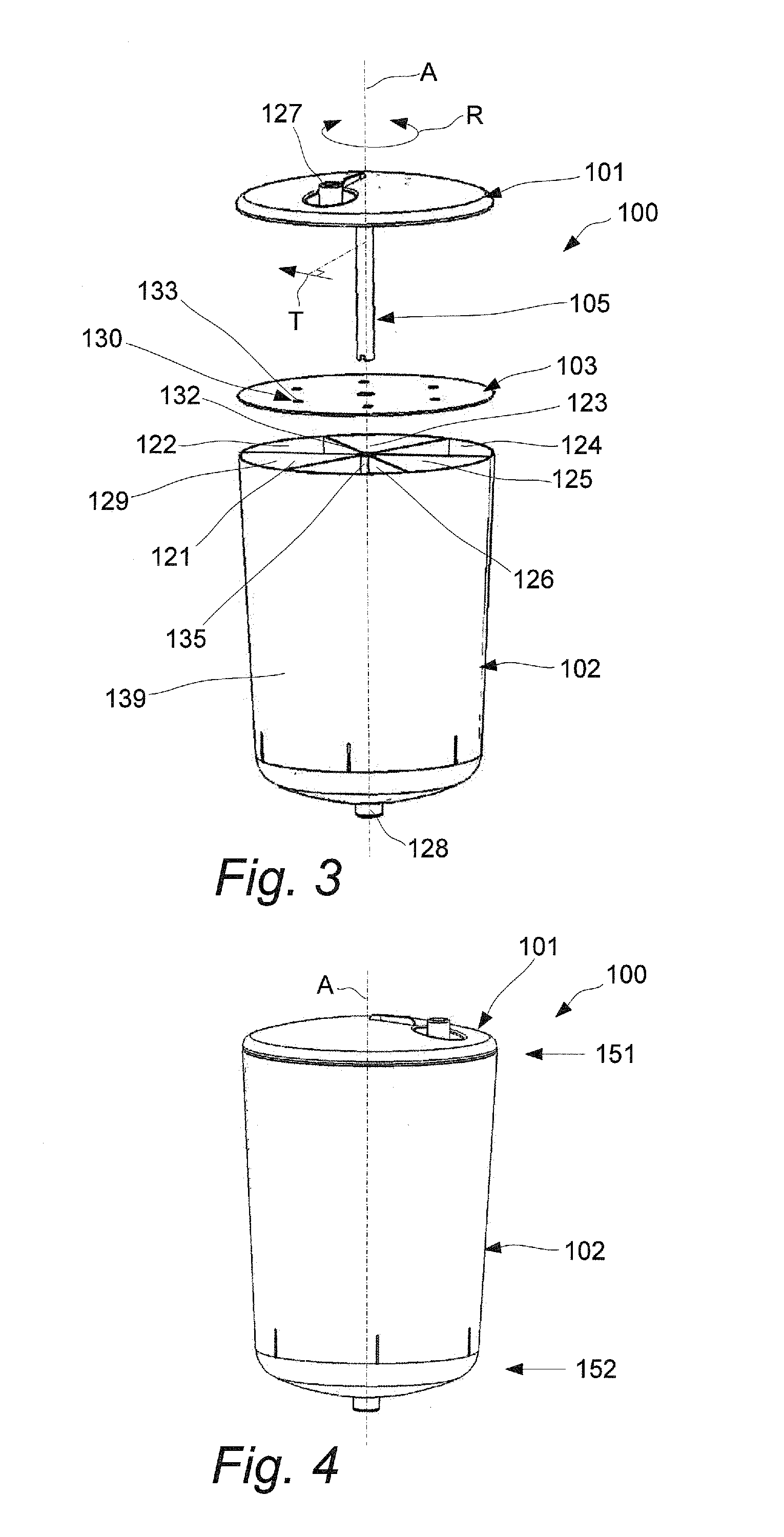 Cartridge for a blood treatment apparatus