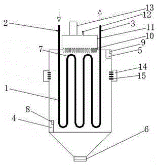 Shell-and-tube heat exchanger for collecting residual heat of boiler