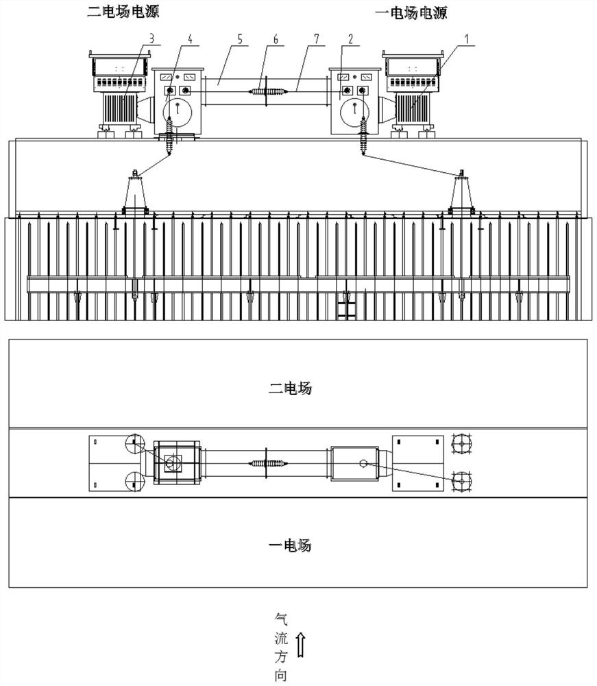 Mutual redundancy power supply system and method for adjacent electric fields of electric precipitator