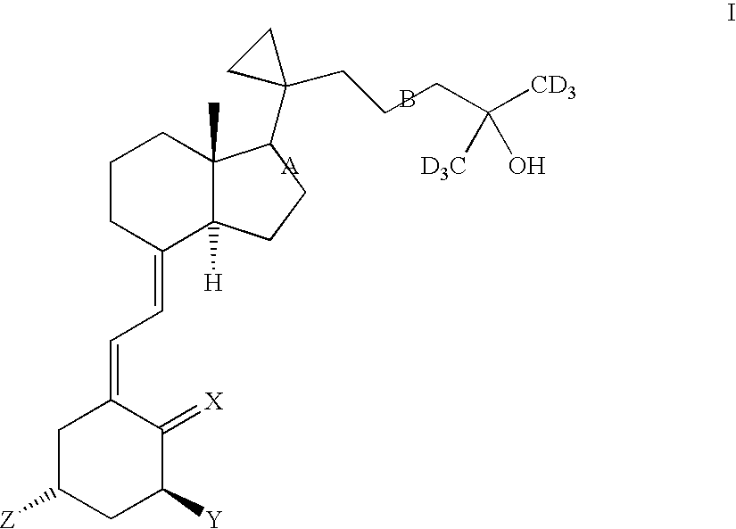 1,25-dihydroxy, 20-cyclopropyl,26-27-deuteroalkyl vitamin d3 compounds and methods of use thereof