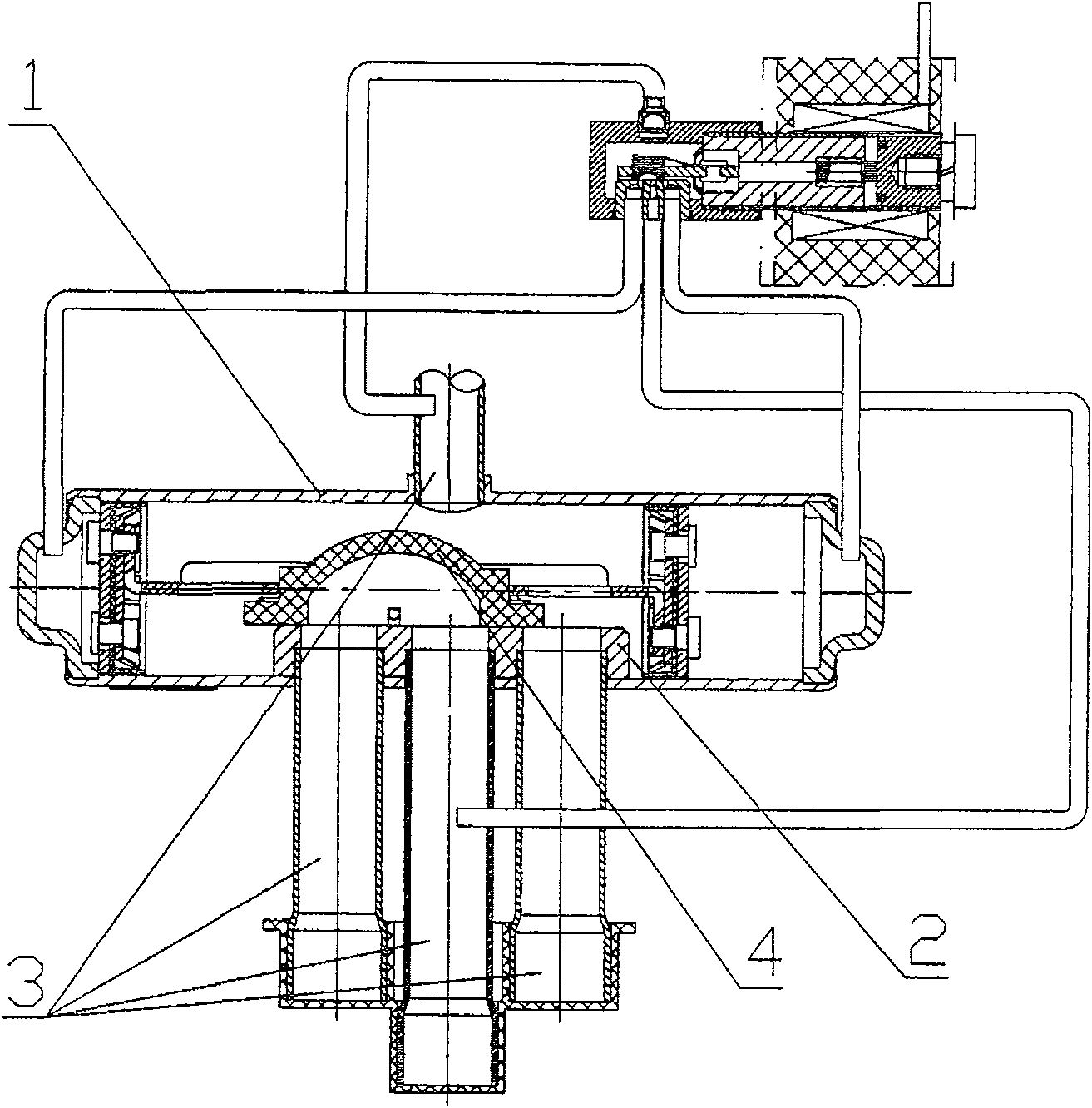 Electromagnetic four-way valve main valve seat processing method