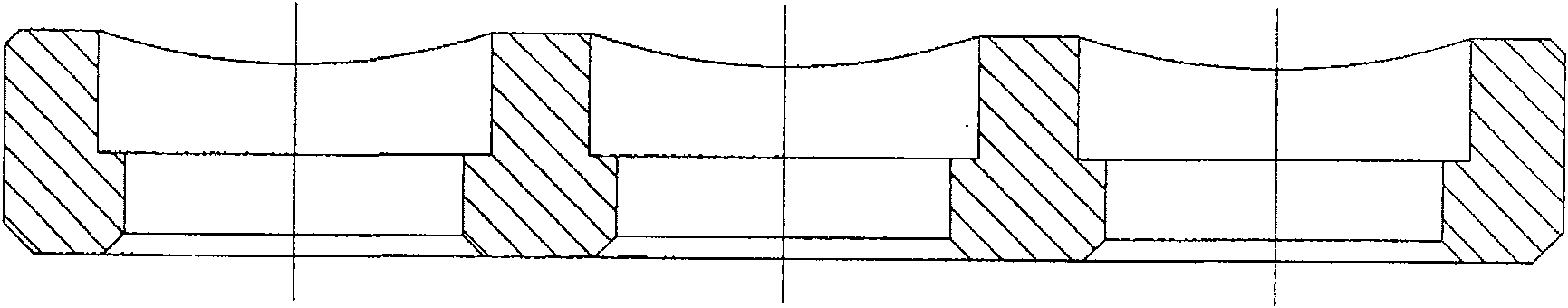 Electromagnetic four-way valve main valve seat processing method