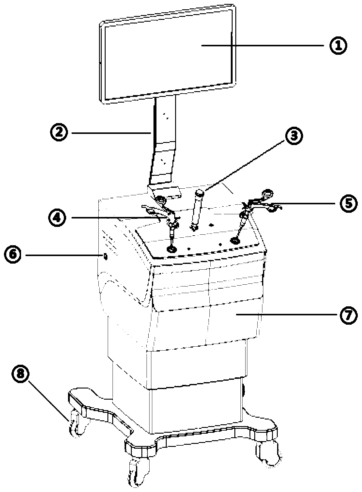 A training device for simulating thoracoscopic surgery