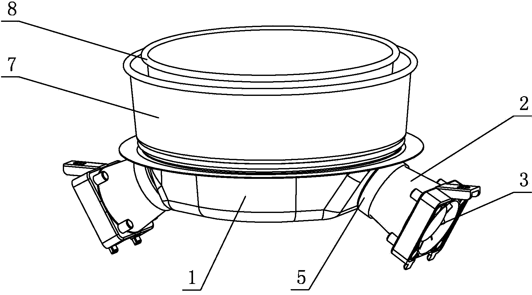 Whirlwind combustion supporting device