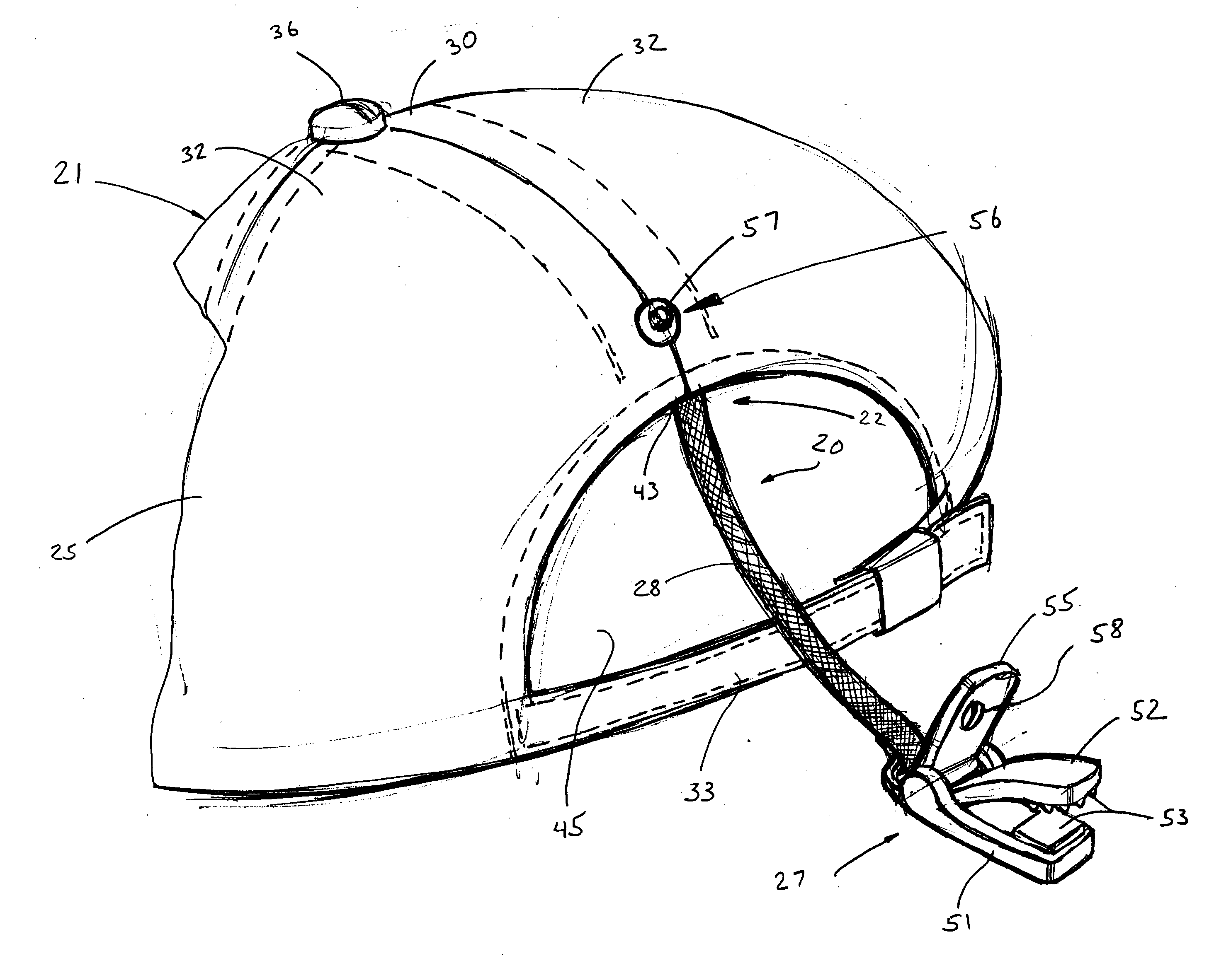 Retractable hat tether device