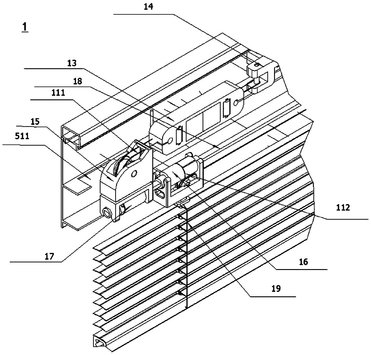 Hollow shutter top operation system