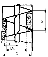 L800*76 efficient transmission spiral drill rod and parameter optimizing method