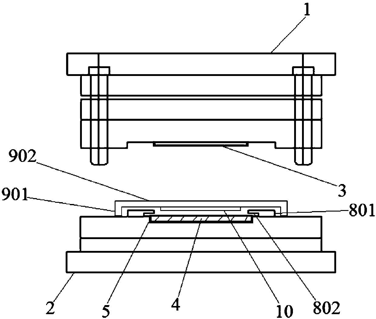 Die cutting device for conductive cloth indentation lines