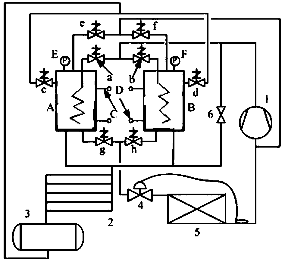 Refrigeration system using pressurized tank with constant pressure of liquid refrigerant before thermal expansion valve