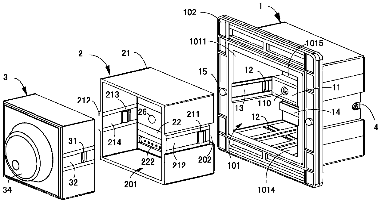 An adapter in a modular wall panel