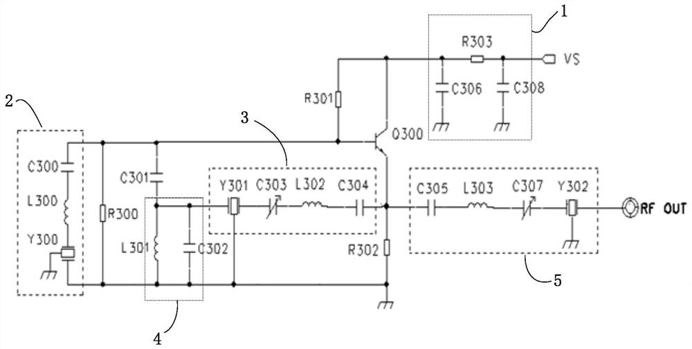 Low-noise crystal oscillator based on multiple resonators and implementation method thereof