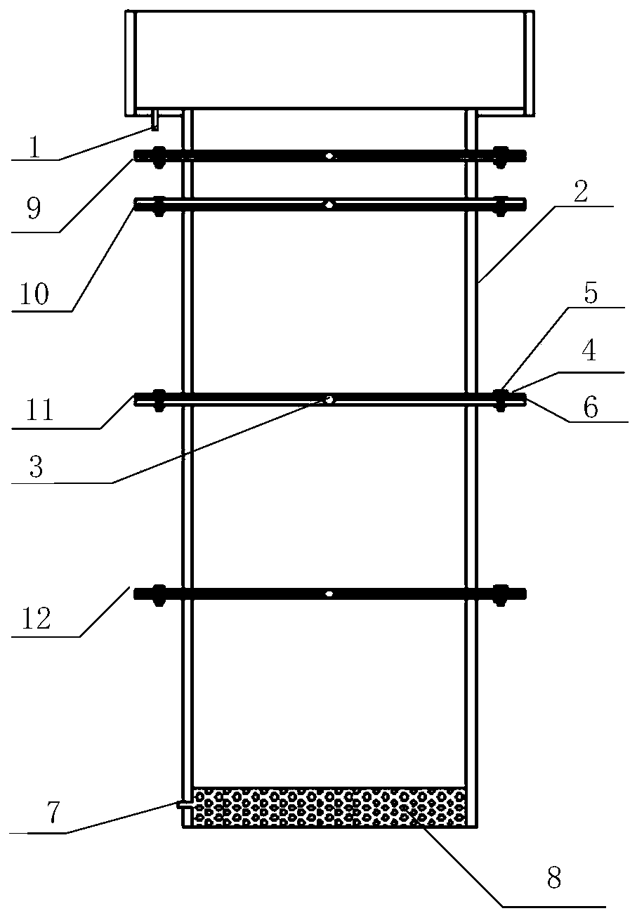 Pin grid type indoor artificial rainfall test system and method