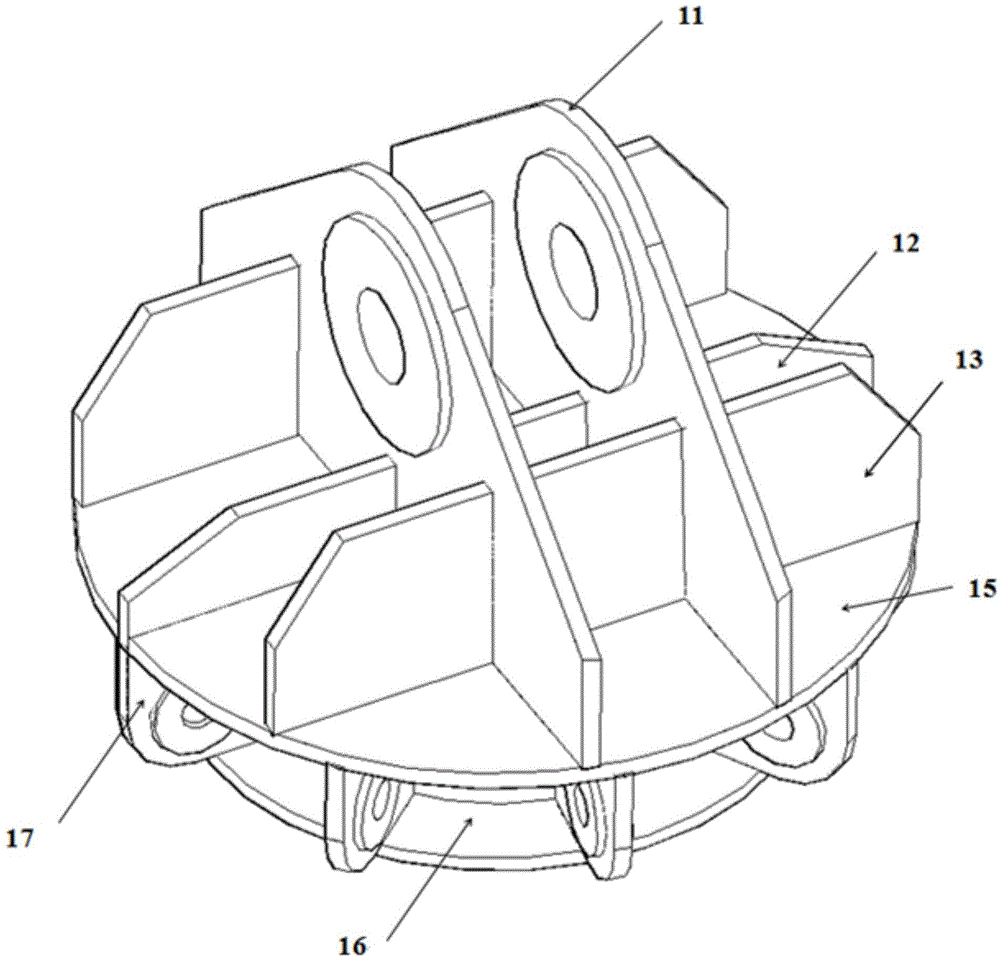 Distributor for lifting large thin-wall safety shell and passive water tank and force transfer method thereof
