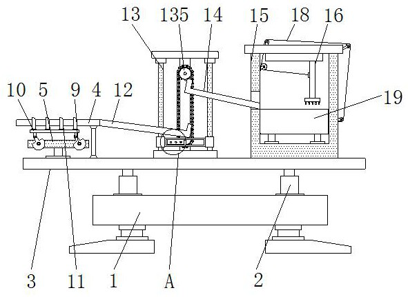 Rectangular wall brick circulating type automatic pushing and conveying device for building construction