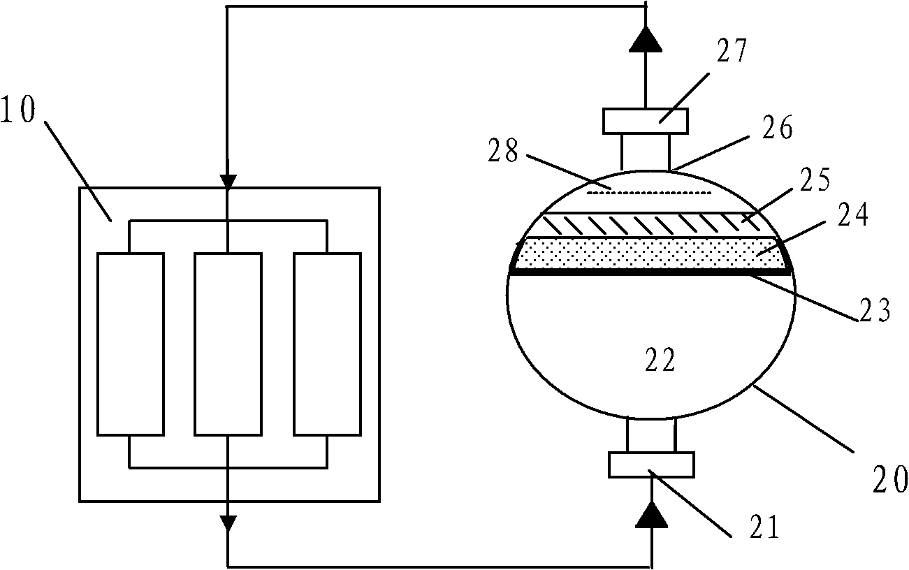 Multicompressor parallel connection unit using flooded type shell and tube evaporator