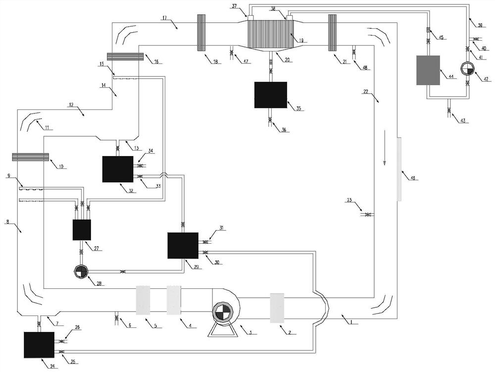 Annularly arranged flue gas moisture recovery experimental device