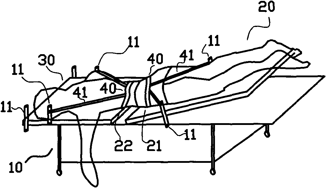 Suspension type lumbar traction bed