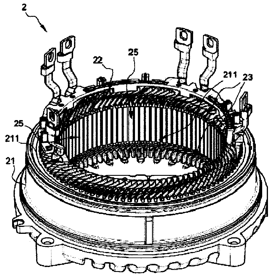 Rotating electrical machine provided with a wedging element