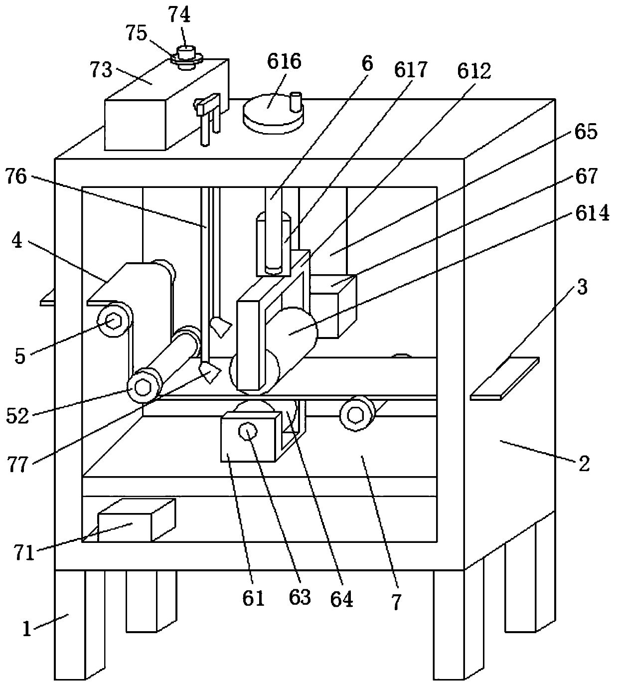 Polishing device in cosmetic bag production and using method thereof