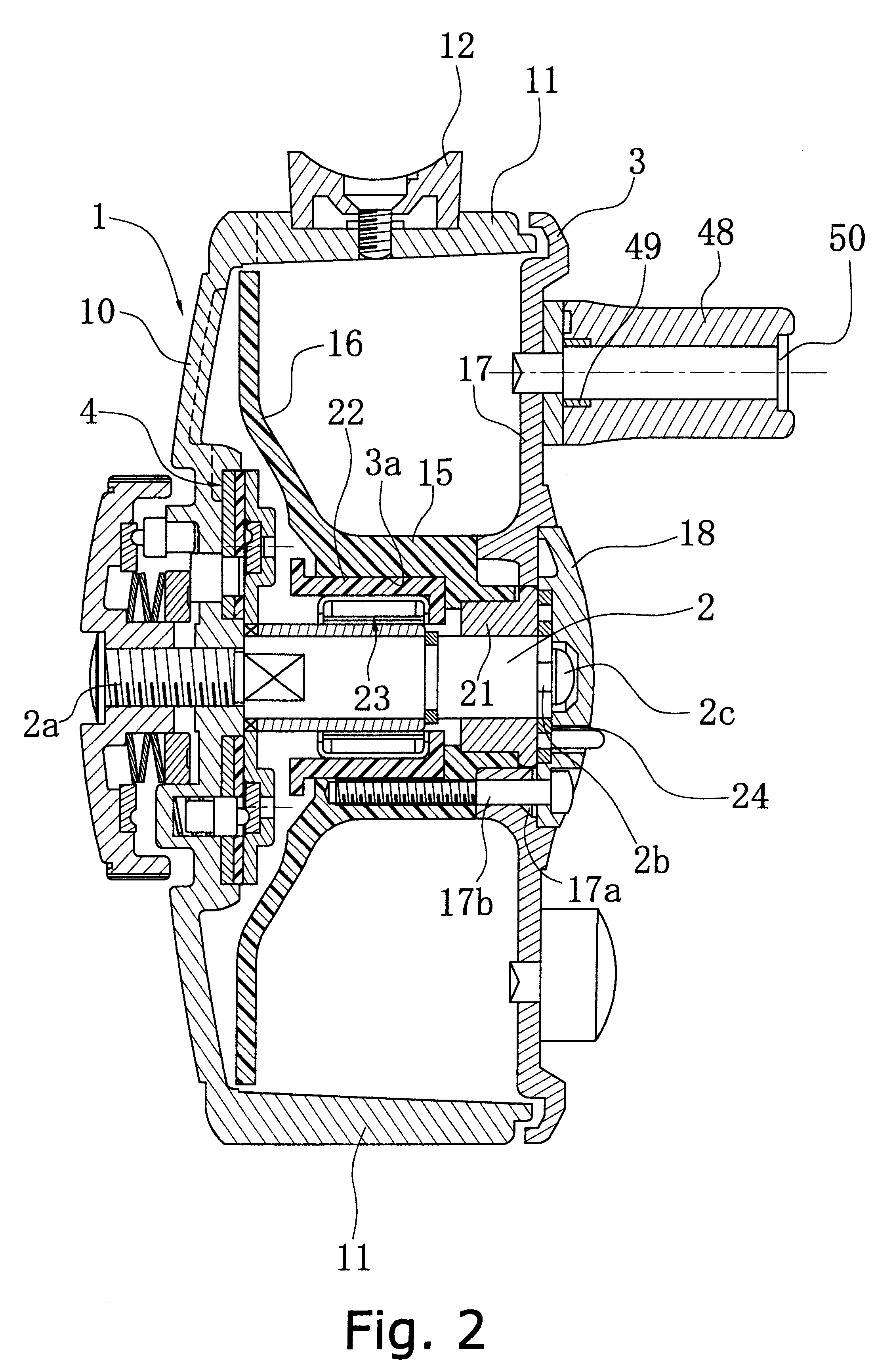 Single bearing fishing reel and sounding mechanism