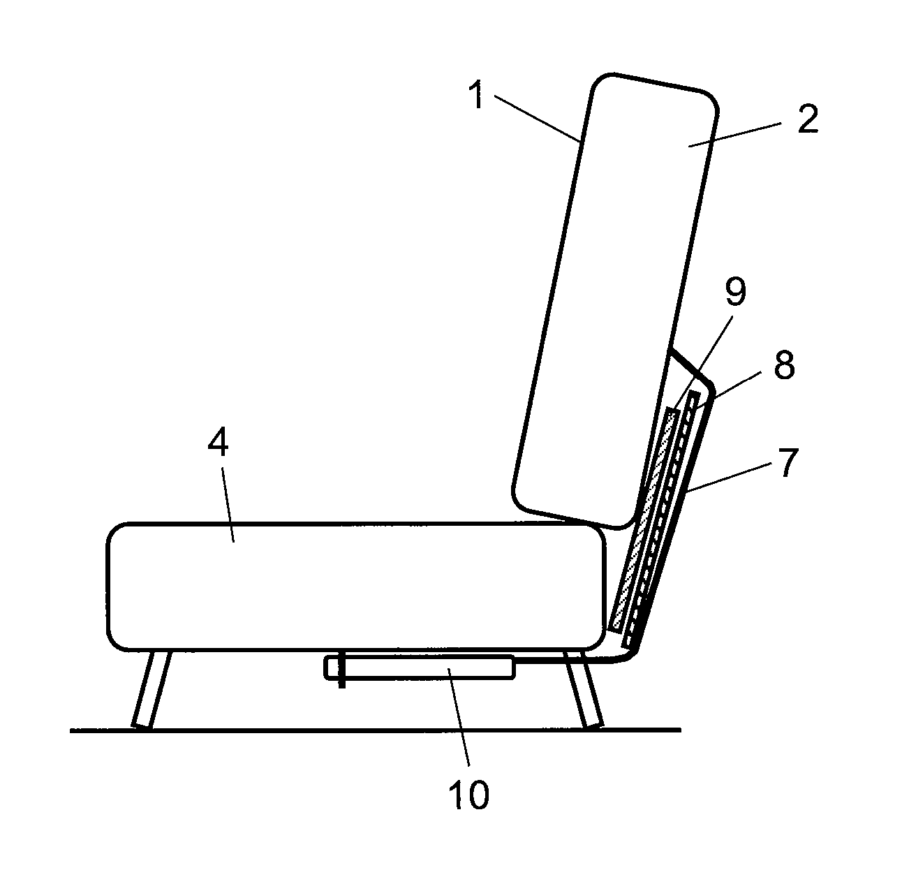 Seat heating device and vehicle with same