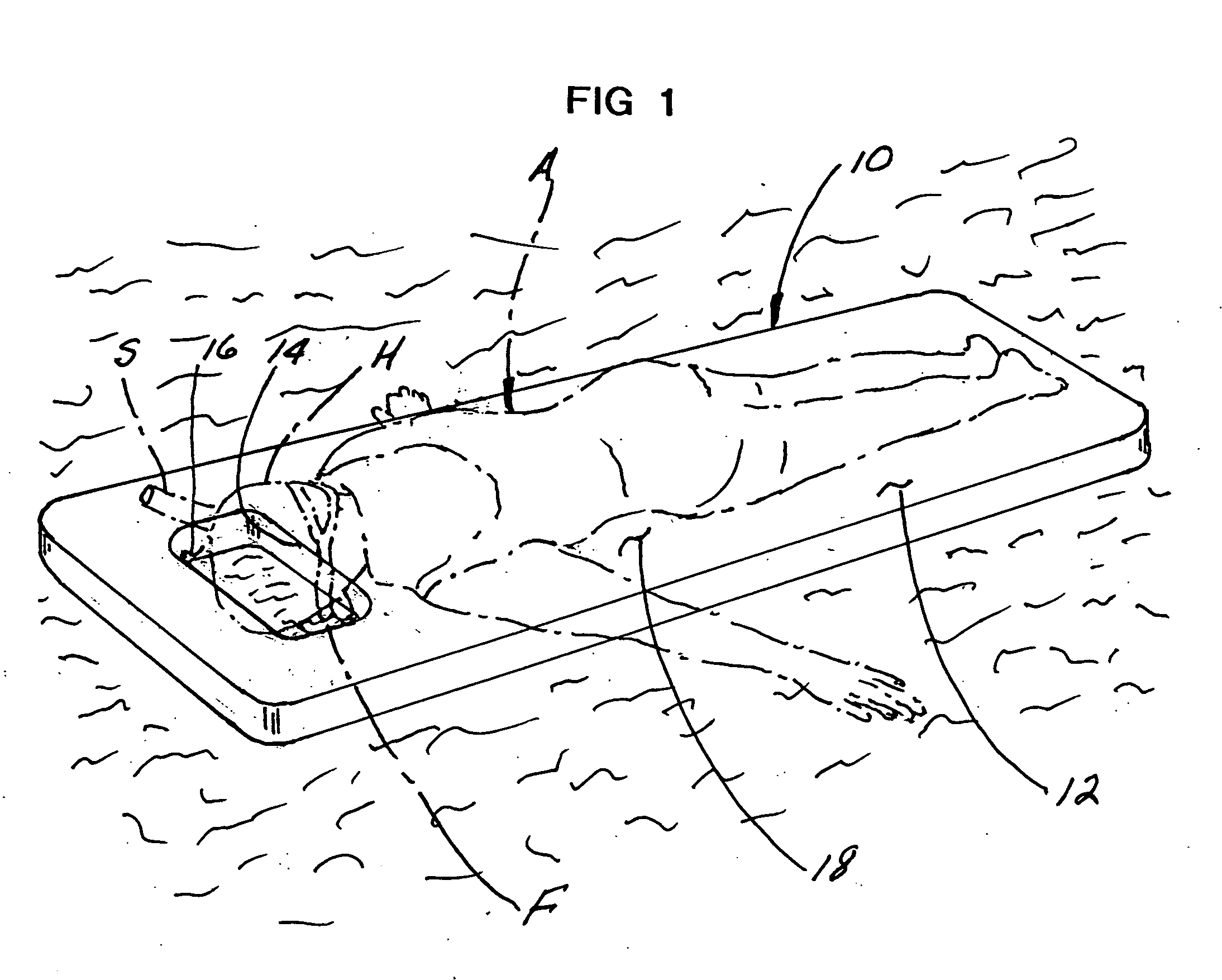 Buoyant mattress for snorkeler