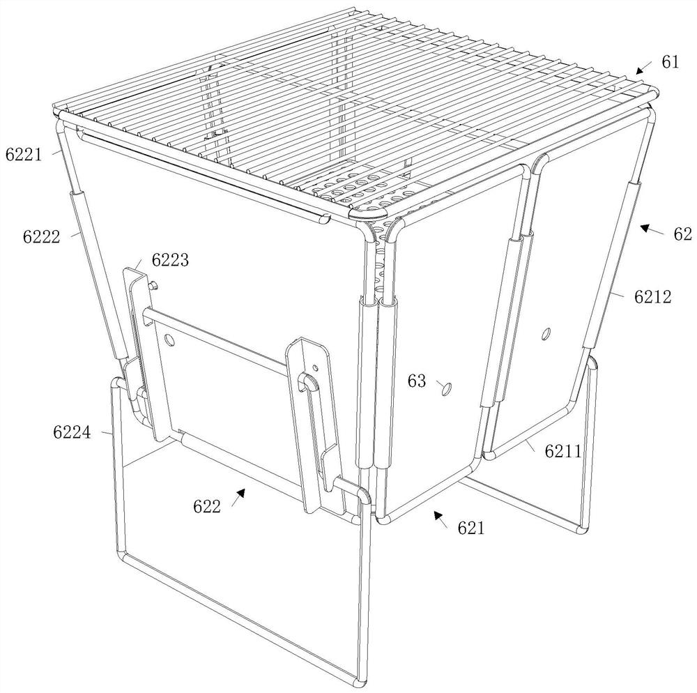 Foldable portable barbecue oven