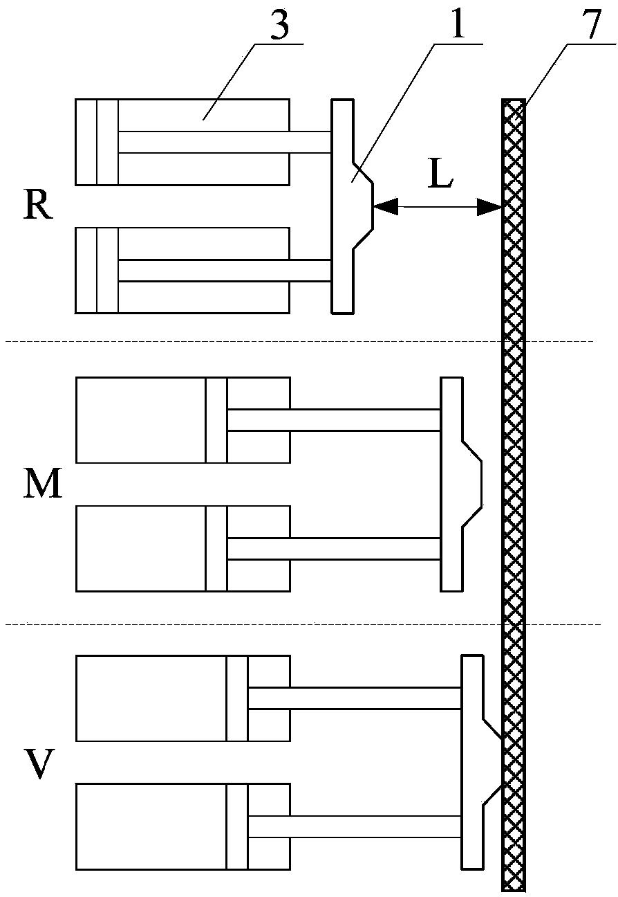 Press pin control method and system of automatic robot hole-making equipment