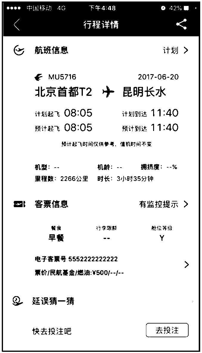 Civil aviation passenger ticket monitoring system and method