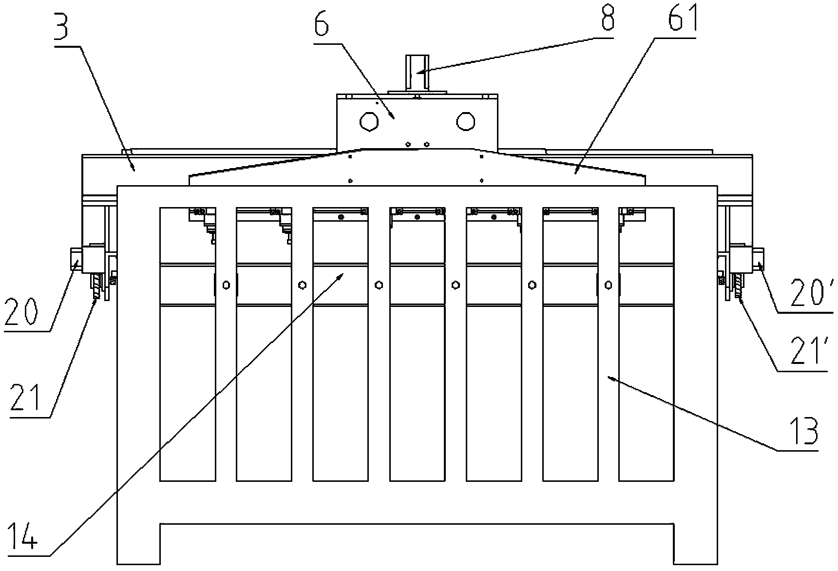 Integrated vertical numerical control edge caving machine